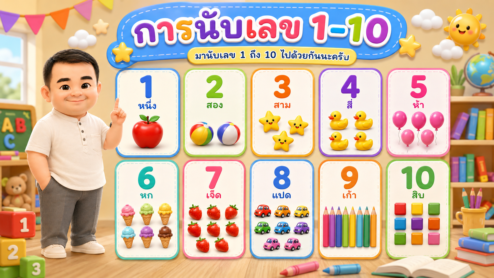 การนับเลข 1–10