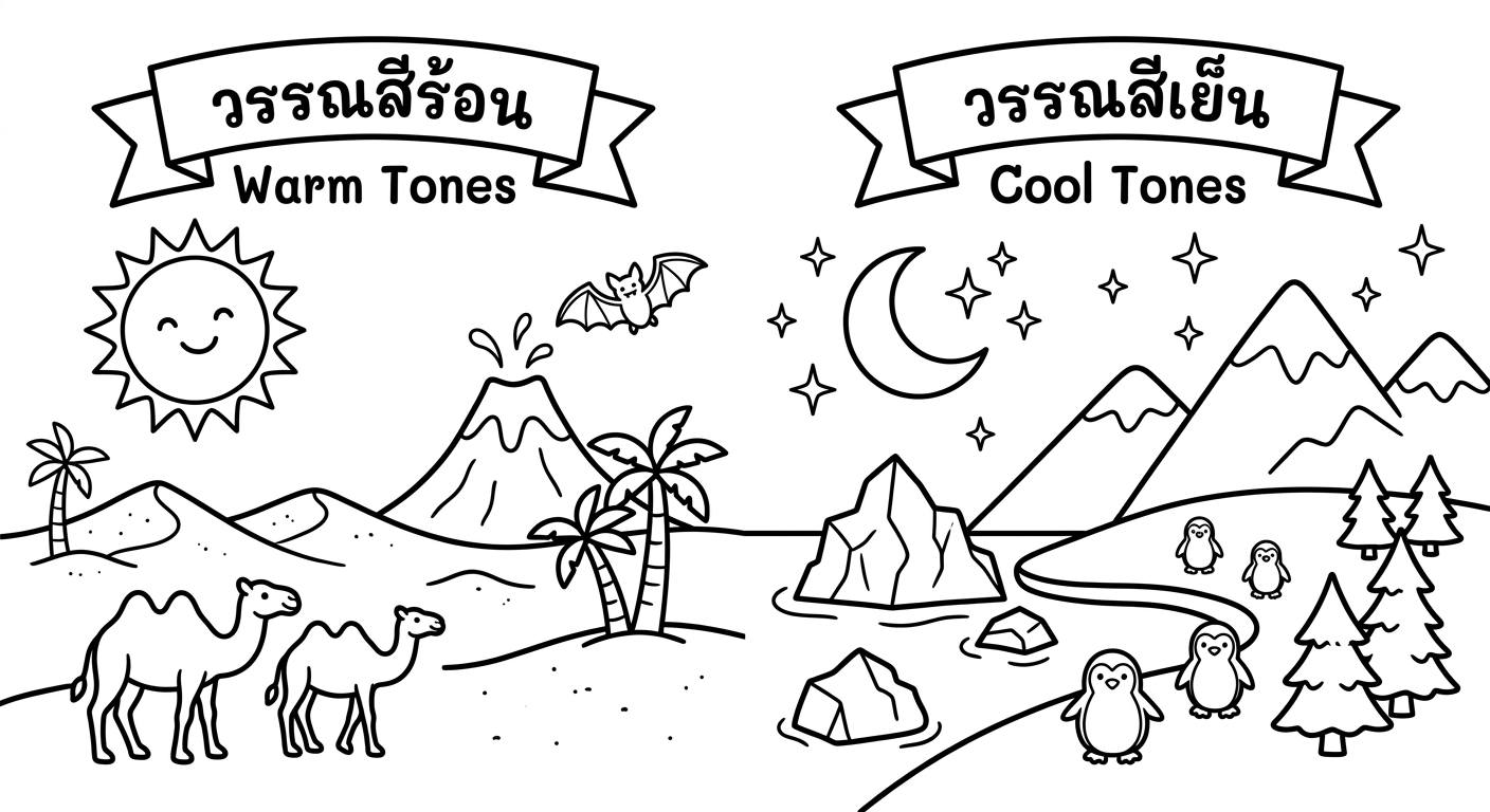 ผู้ช่วยสร้างสรรค์ "ภาพระบายสี (Coloring Book Page)"
